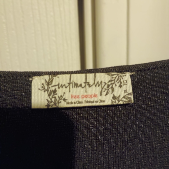 NWT Free People Intimately "Under The Trees" Bodysuit Black XL Plunging V-Neck - Picture 9 of 16